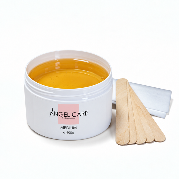 Набір для шугарингу ANGEL CARE MEDIUM 400 г зі смужками та шпателями 454134561 фото